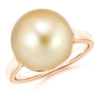 12mm AAAA Classic Golden South Sea Pearl Ring in Rose Gold