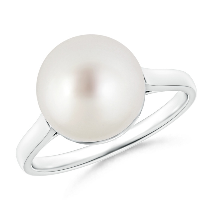 10mm AAA Classic South Sea Pearl Ring in White Gold 