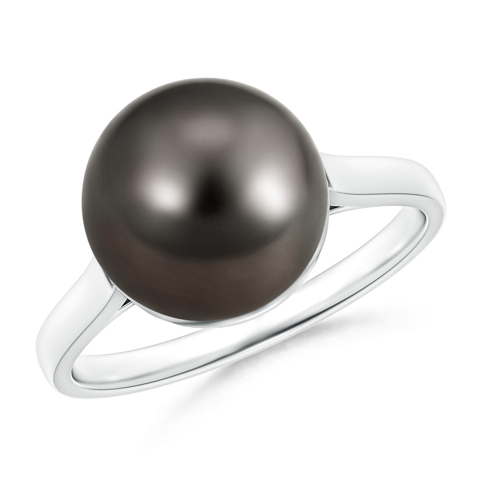 10mm AAA Classic Tahitian Pearl Ring in White Gold 