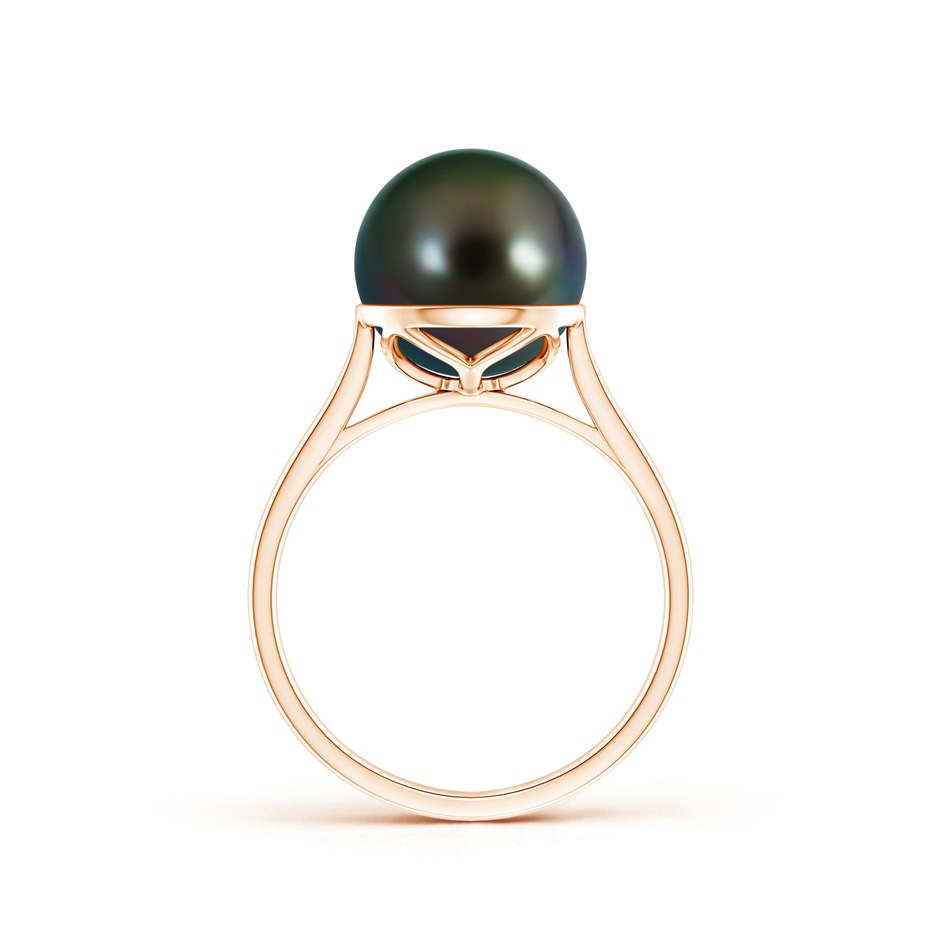 10mm AAAA Classic Tahitian Pearl Ring in Rose Gold product image
