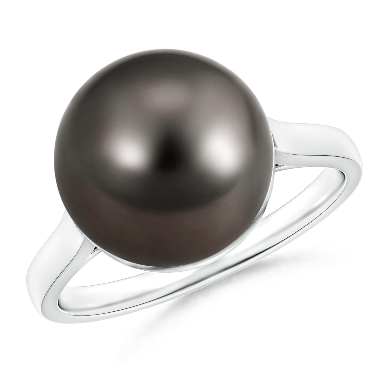 11mm AAA Classic Tahitian Pearl Ring in White Gold