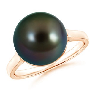 11mm AAAA Classic Tahitian Pearl Ring in Rose Gold