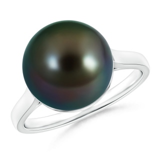 11mm AAAA Classic Tahitian Pearl Ring in White Gold