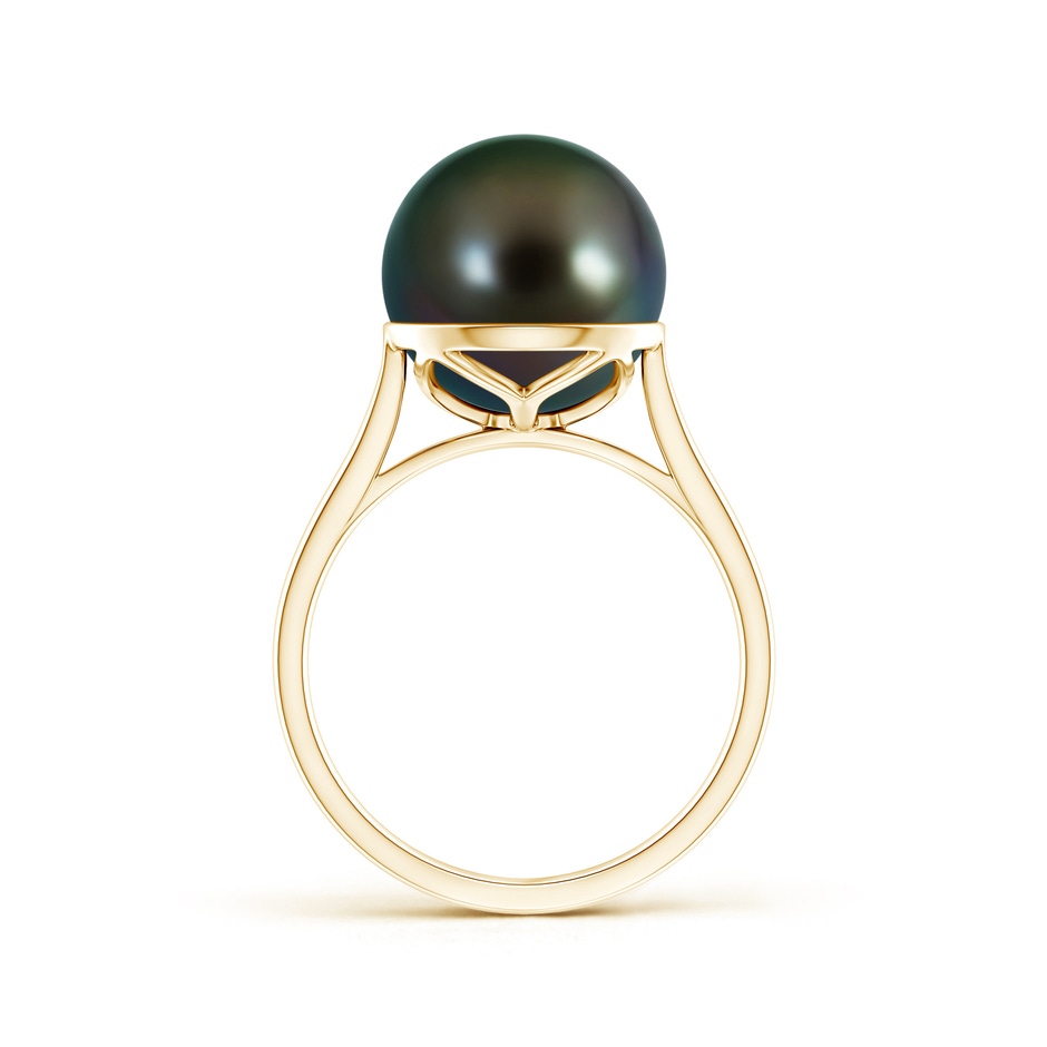 11mm AAAA Classic Tahitian Pearl Ring in Yellow Gold product image