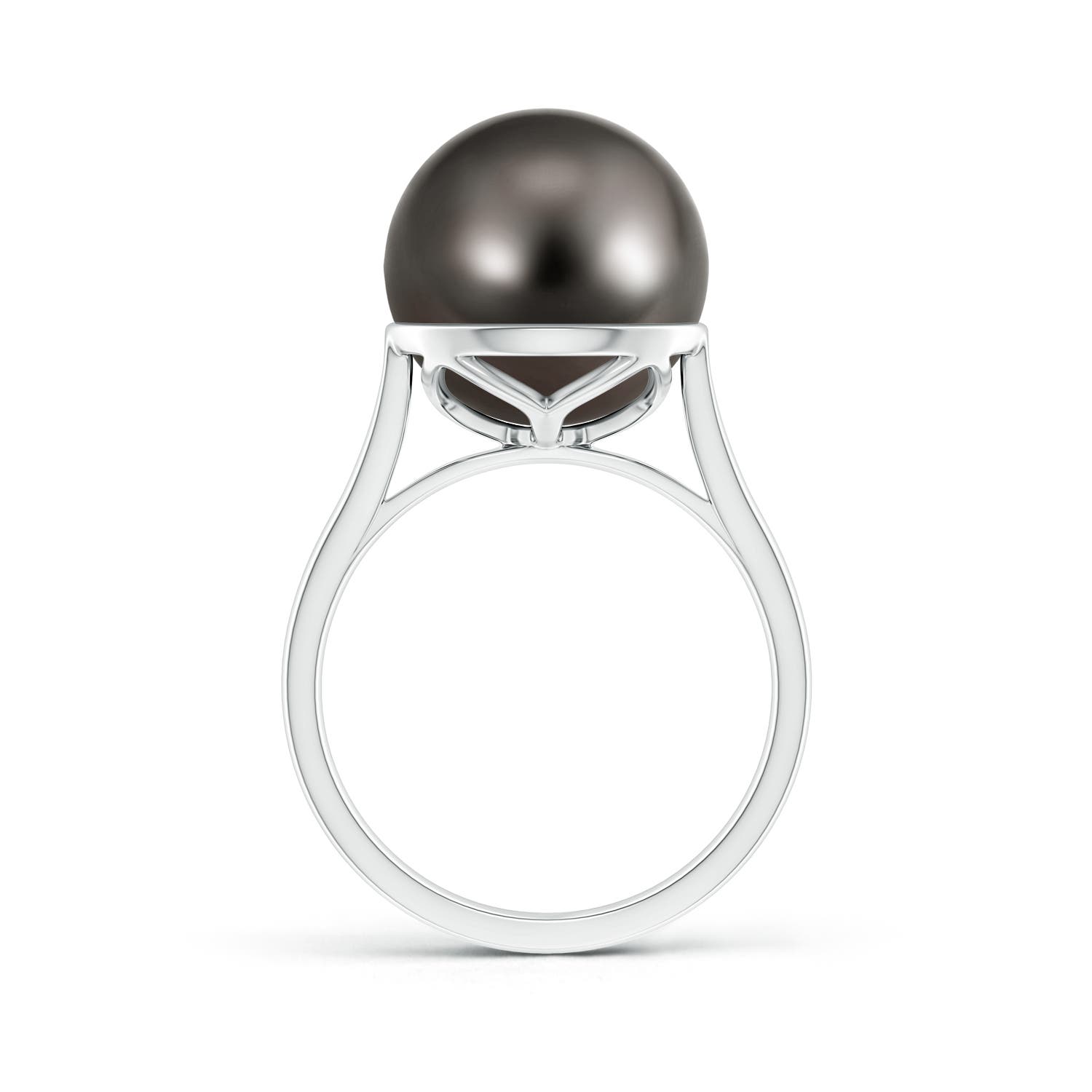 12mm AAA Classic Tahitian Pearl Ring in White Gold