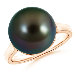 12mm AAAA Classic Tahitian Pearl Ring in Rose Gold