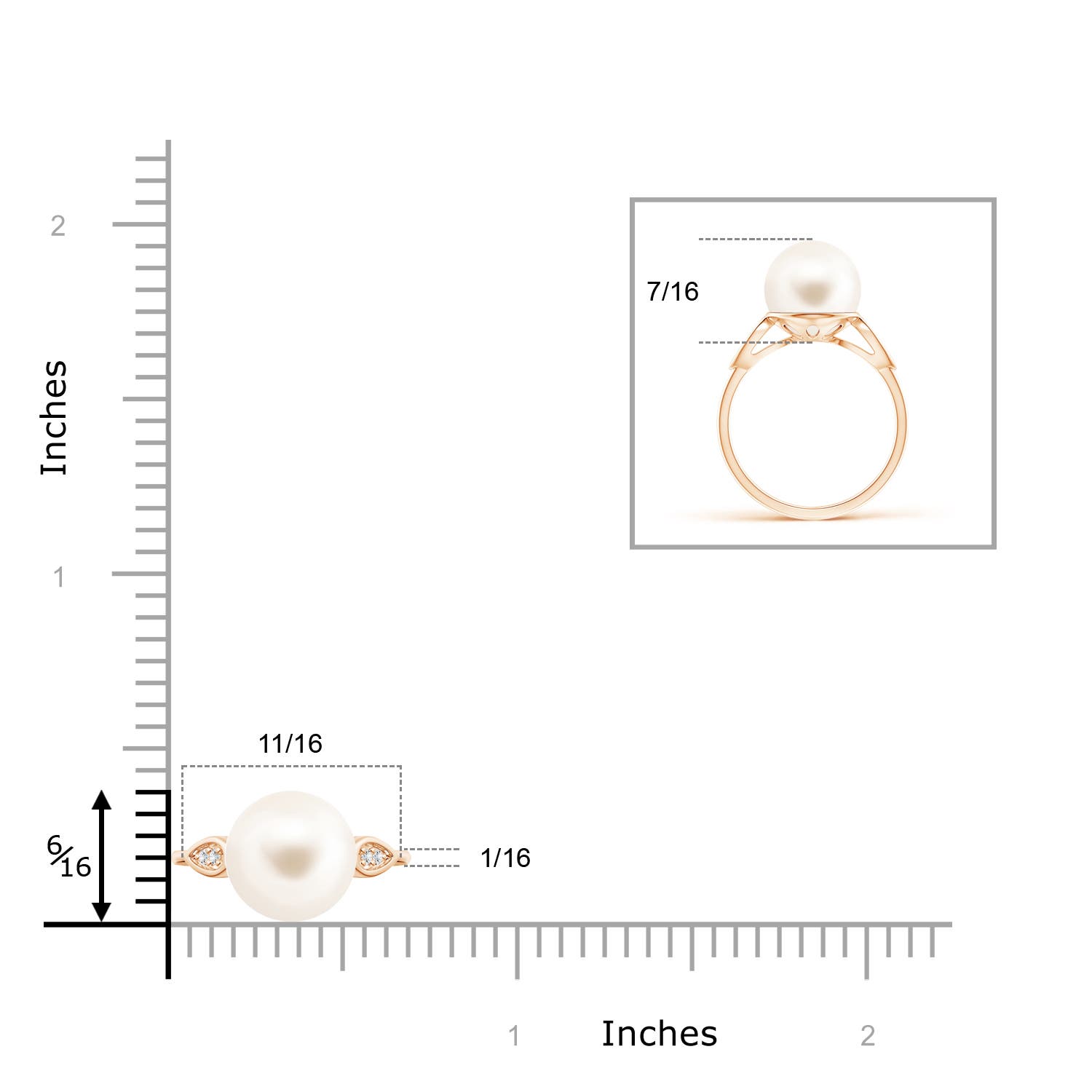 AAA / 7.23 CT / 14 KT Rose Gold