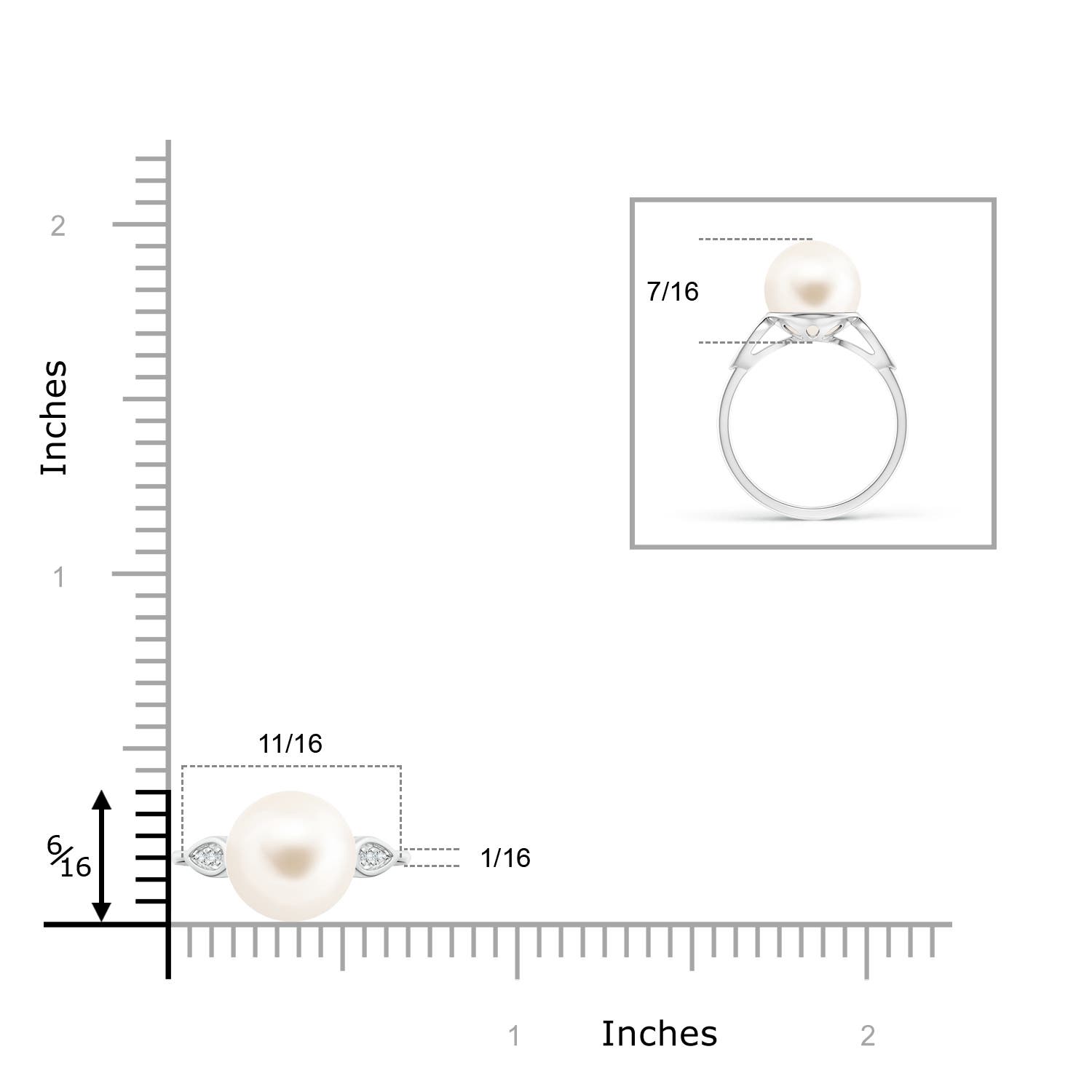 AAA / 7.23 CT / 14 KT White Gold