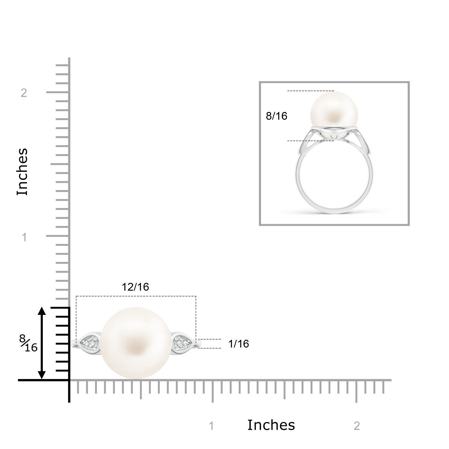 AA / 12.54 CT / 14 KT White Gold