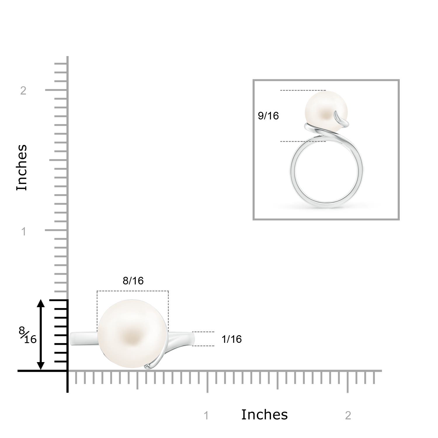 AA / 12.5 CT / 14 KT White Gold