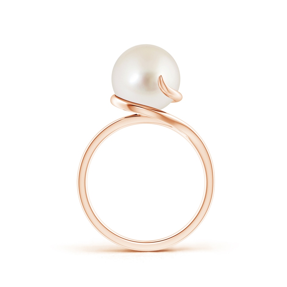 10mm AAAA South Sea Cultured Pearl Ring with Spiral Metal Loop in Rose Gold product image