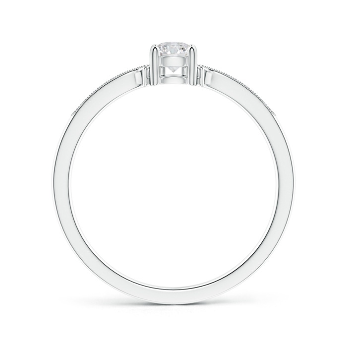 3.9mm HSI2 Two Stone Diamond Ring with Milgrain Detailing in White Gold product image