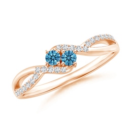 Side Stones Blue Diamond Side Stones Rings