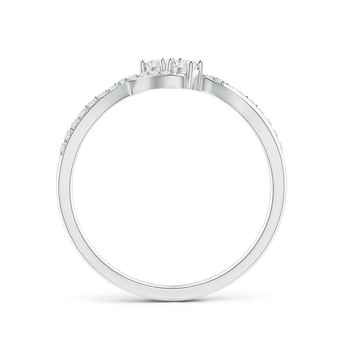 2.5mm GVS2 Two Stone Diamond Split Shank Bypass Ring in White Gold side-1