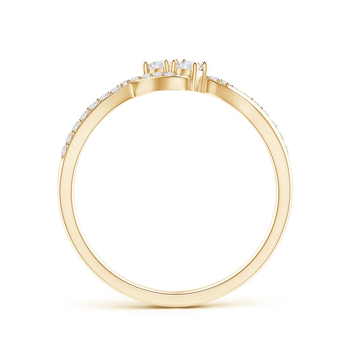 2.5mm GVS2 Two Stone Diamond Split Shank Bypass Ring in Yellow Gold side-1