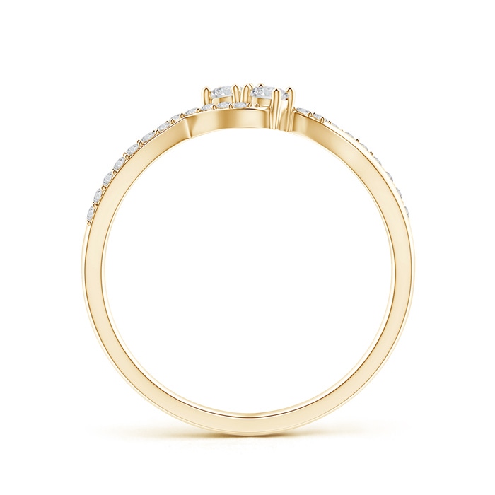 2.5mm HSI2 Two Stone Diamond Split Shank Bypass Ring in Yellow Gold side-1