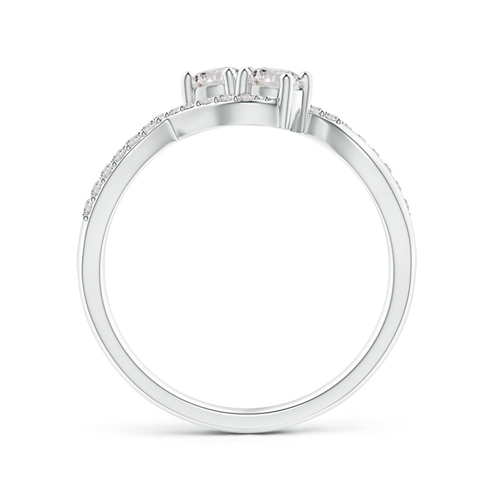 3.5mm IJI1I2 Two Stone Diamond Split Shank Bypass Ring in White Gold side-1