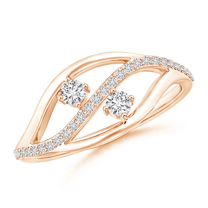 H, SI2 / 0.27 CT / 14 KT Rose Gold