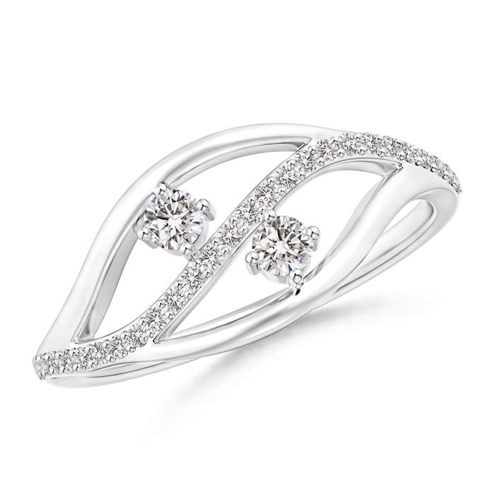 I-J, I1-I2 / 0.27 CT / 14 KT White Gold