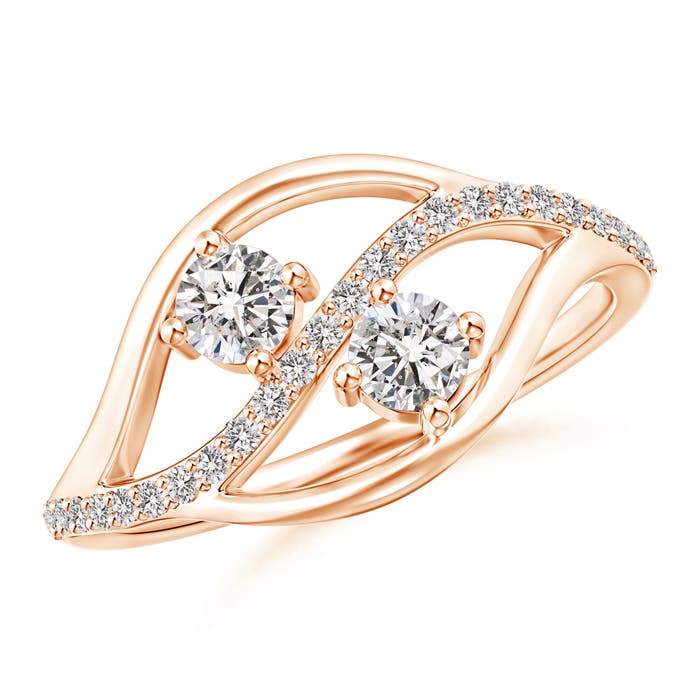 I-J, I1-I2 / 0.47 CT / 14 KT Rose Gold