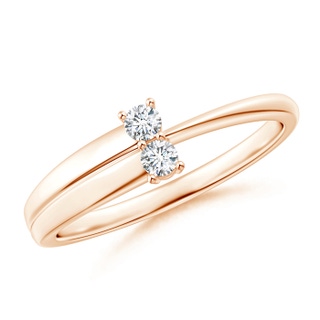 2.4mm GVS2 2-Stone Diamond Anniversary Ring in Prong Setting in Rose Gold