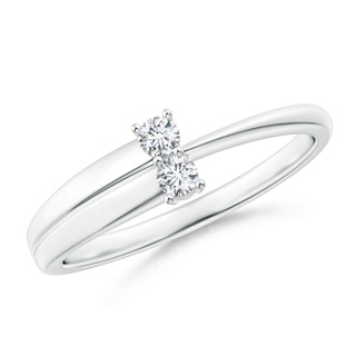 2.4mm GVS2 2-Stone Diamond Anniversary Ring in Prong Setting in White Gold