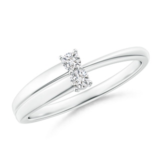 2.4mm HSI2 2-Stone Diamond Anniversary Ring in Prong Setting in White Gold
