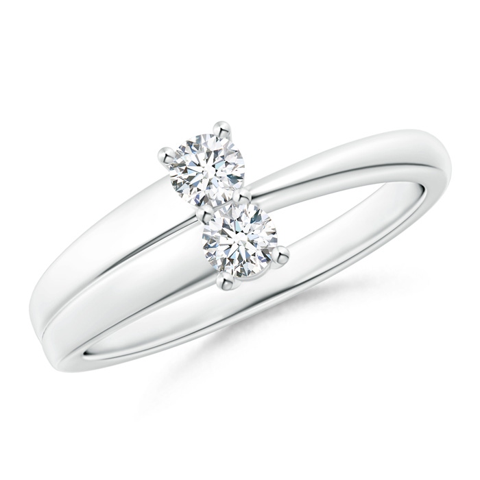 3.2mm GVS2 2-Stone Diamond Anniversary Ring in Prong Setting in White Gold