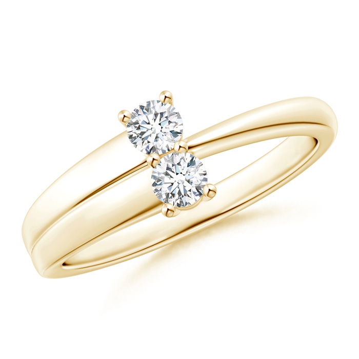 3.2mm GVS2 2-Stone Diamond Anniversary Ring in Prong Setting in Yellow Gold 