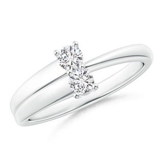 3.2mm HSI2 2-Stone Diamond Anniversary Ring in Prong Setting in White Gold