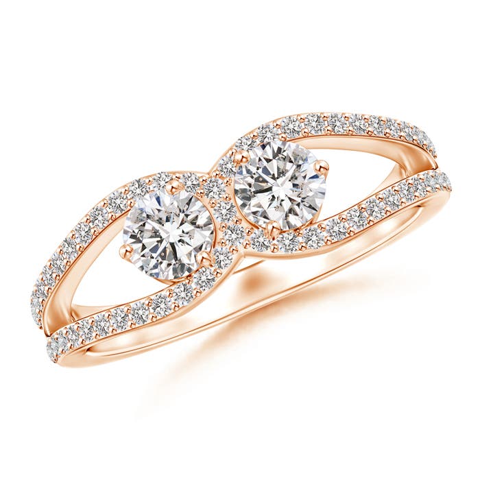 I-J, I1-I2 / 0.81 CT / 14 KT Rose Gold