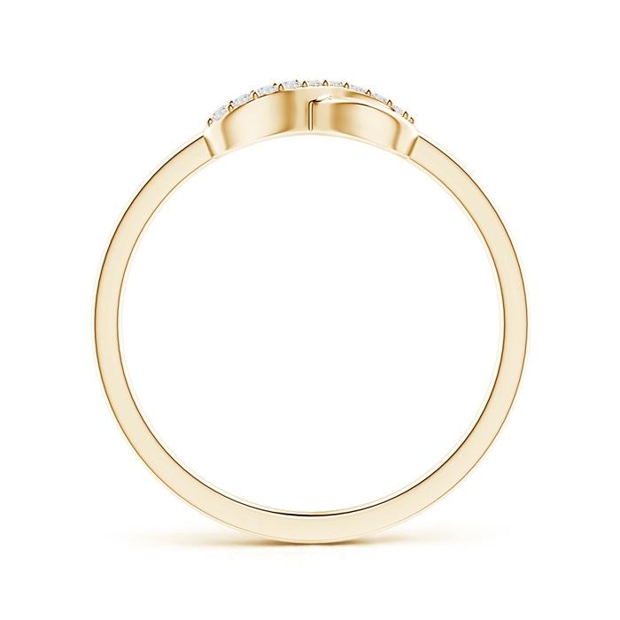1.1mm GVS2 Sideways Twist Diamond Accent Infinity Ring in Yellow Gold side-1