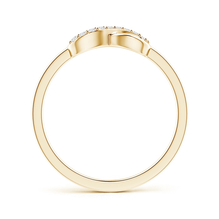1.2mm GVS2 Sideways Twist Diamond Accent Infinity Ring in Yellow Gold side-1