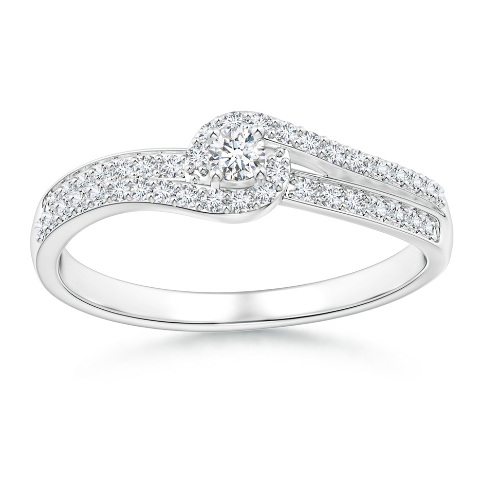 2.5mm GVS2 Round Diamond Swirl Halo Engagement Ring in P950 Platinum 