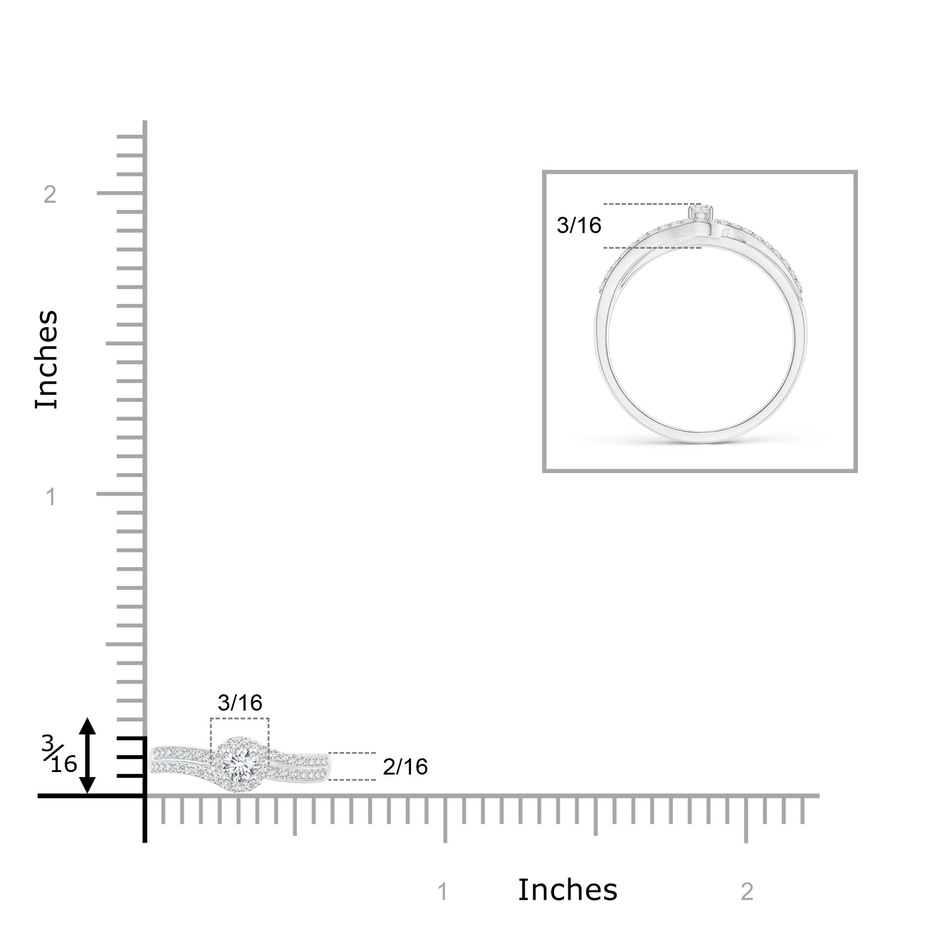 2.5mm GVS2 Round Diamond Swirl Halo Engagement Ring in P950 Platinum product image