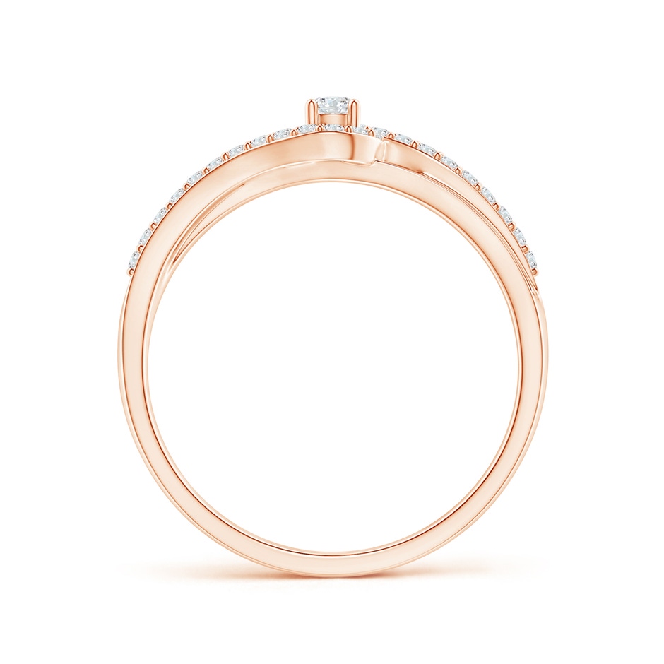 2.5mm GVS2 Round Diamond Swirl Halo Engagement Ring in Rose Gold product image