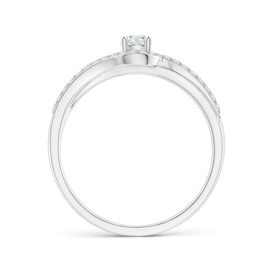 3.5mm GVS2 Round Diamond Swirl Halo Engagement Ring in P950 Platinum product image