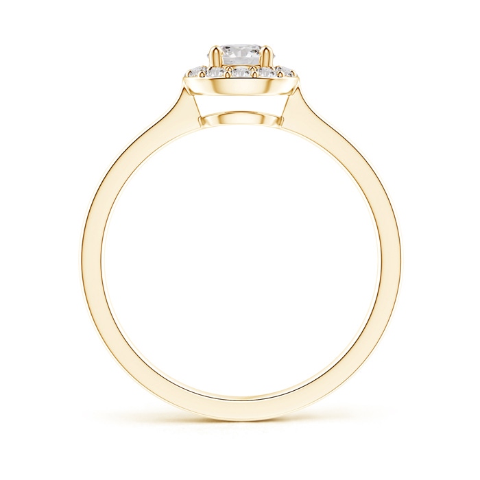 4.2mm IJI1I2 Classic Prong-Set Round Diamond Halo Ring in Yellow Gold product image