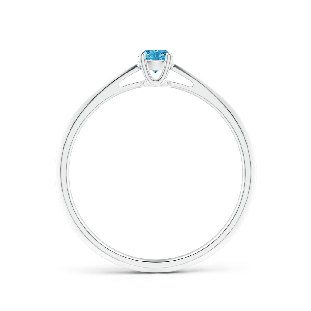3.4mm AAAA Knife-Edged Classic Round Fancy Intense Blue Diamond Solitaire Ring in P950 Platinum - side 199