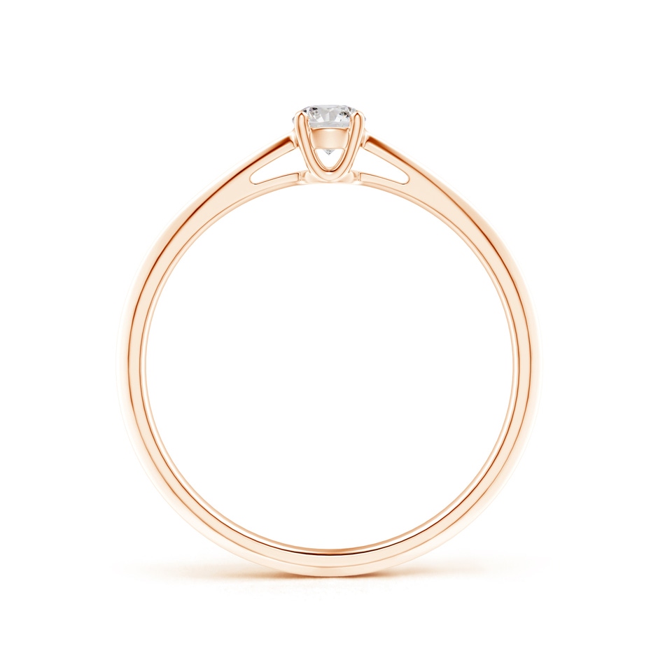 3.4mm IJI1I2 Knife-Edged Classic Round Diamond Solitaire Ring in 9K Rose Gold product image