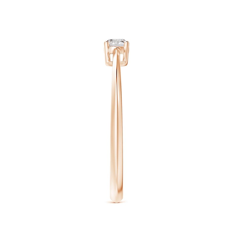3.4mm IJI1I2 Knife-Edged Classic Round Diamond Solitaire Ring in 9K Rose Gold product image