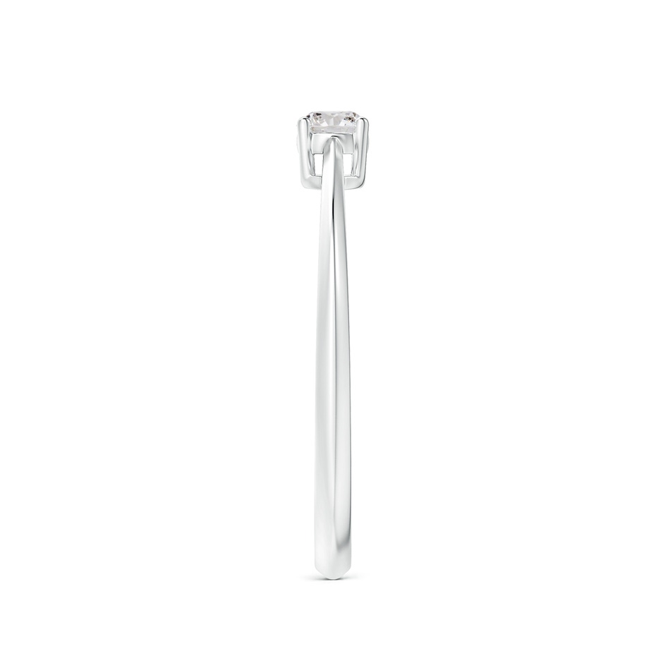 3.4mm IJI1I2 Knife-Edged Classic Round Diamond Solitaire Ring in White Gold side-2