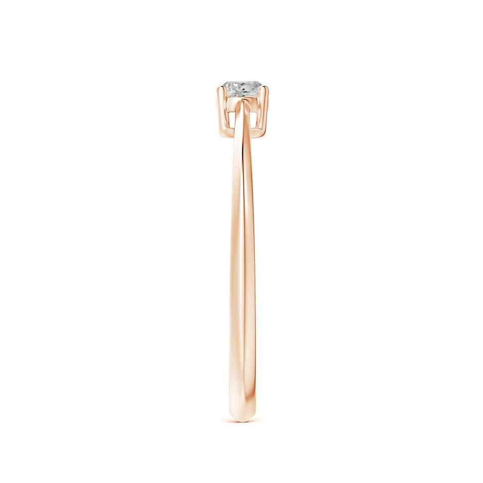 3.4mm KI3 Knife-Edged Classic Round Diamond Solitaire Ring in Rose Gold side-2