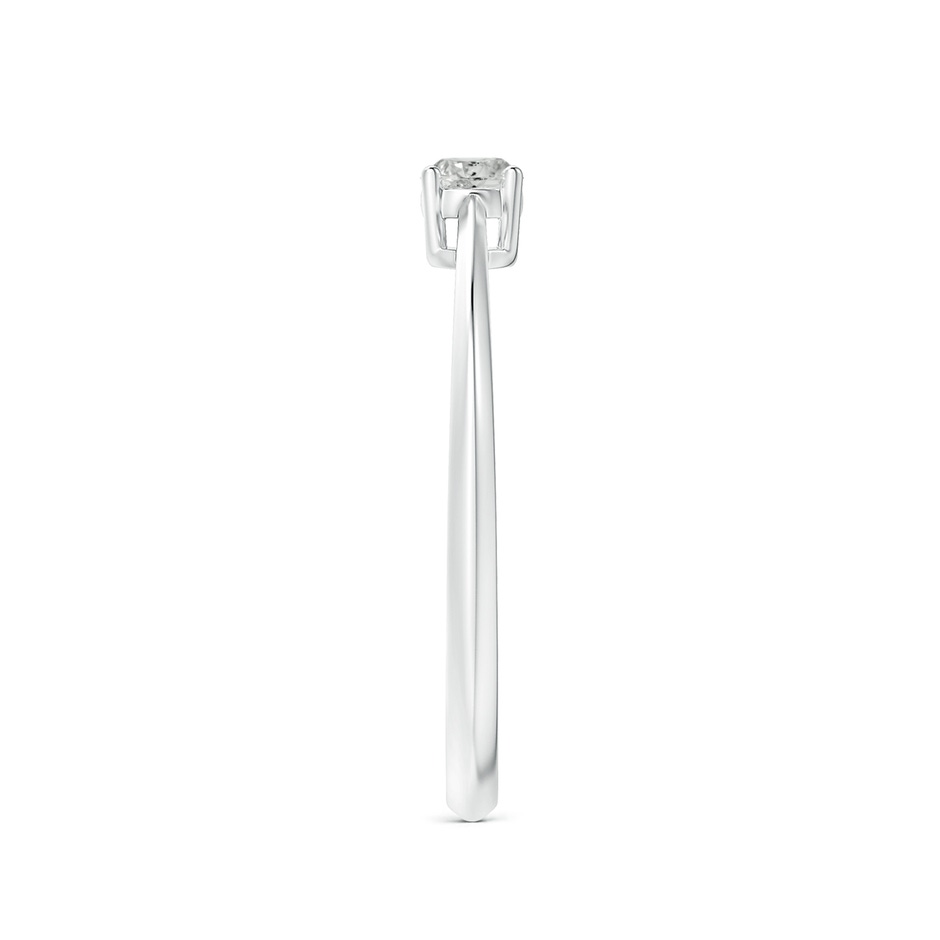 3.4mm KI3 Knife-Edged Classic Round Diamond Solitaire Ring in White Gold side-2