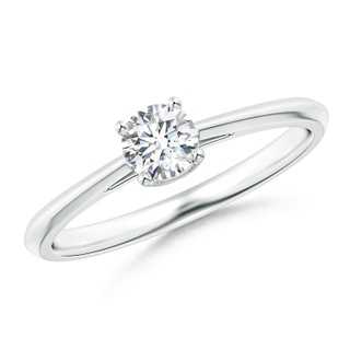 4.4mm GVS2 Knife-Edged Classic Round Diamond Solitaire Ring in White Gold