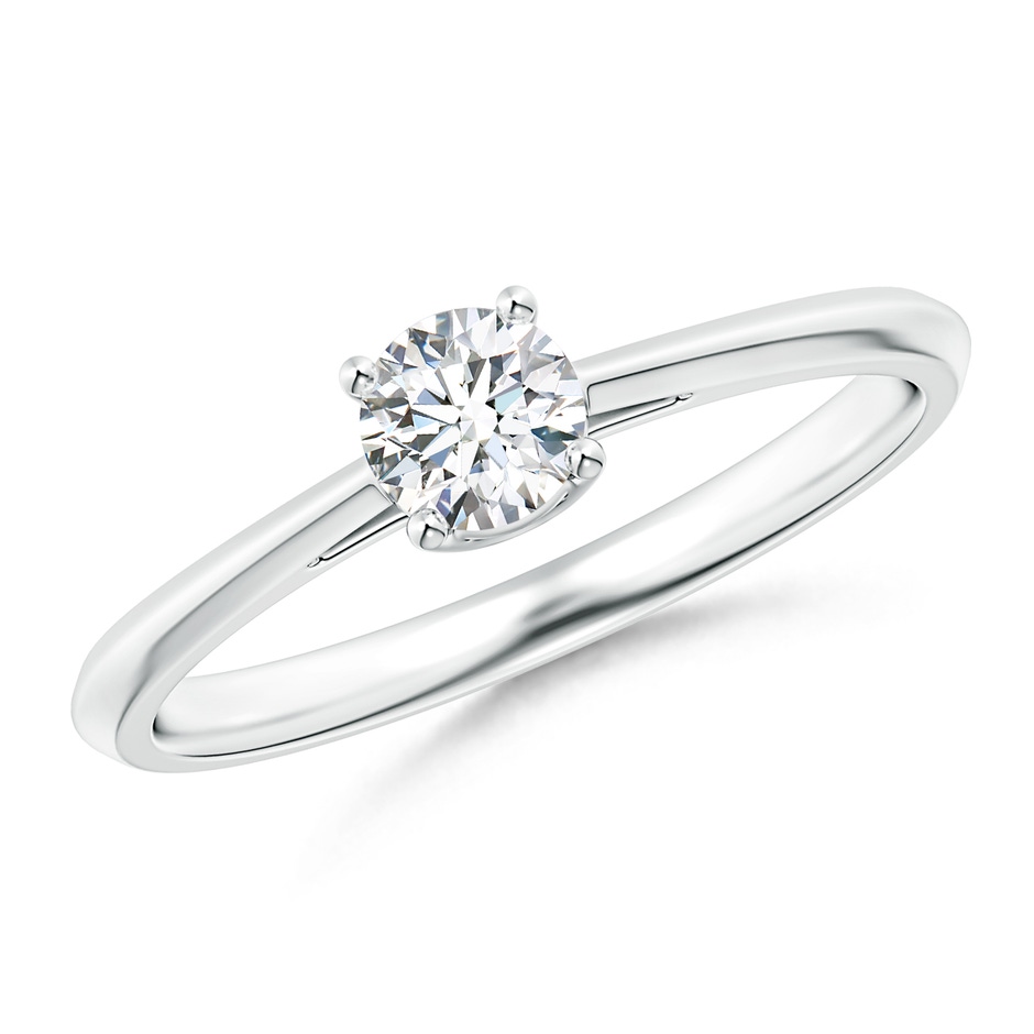 4.4mm GVS2 Knife-Edged Classic Round Diamond Solitaire Ring in White Gold 