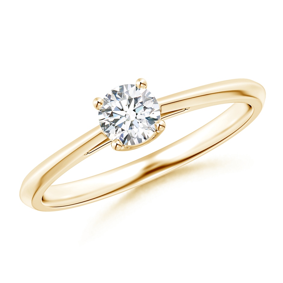 4.4mm GVS2 Knife-Edged Classic Round Diamond Solitaire Ring in Yellow Gold 