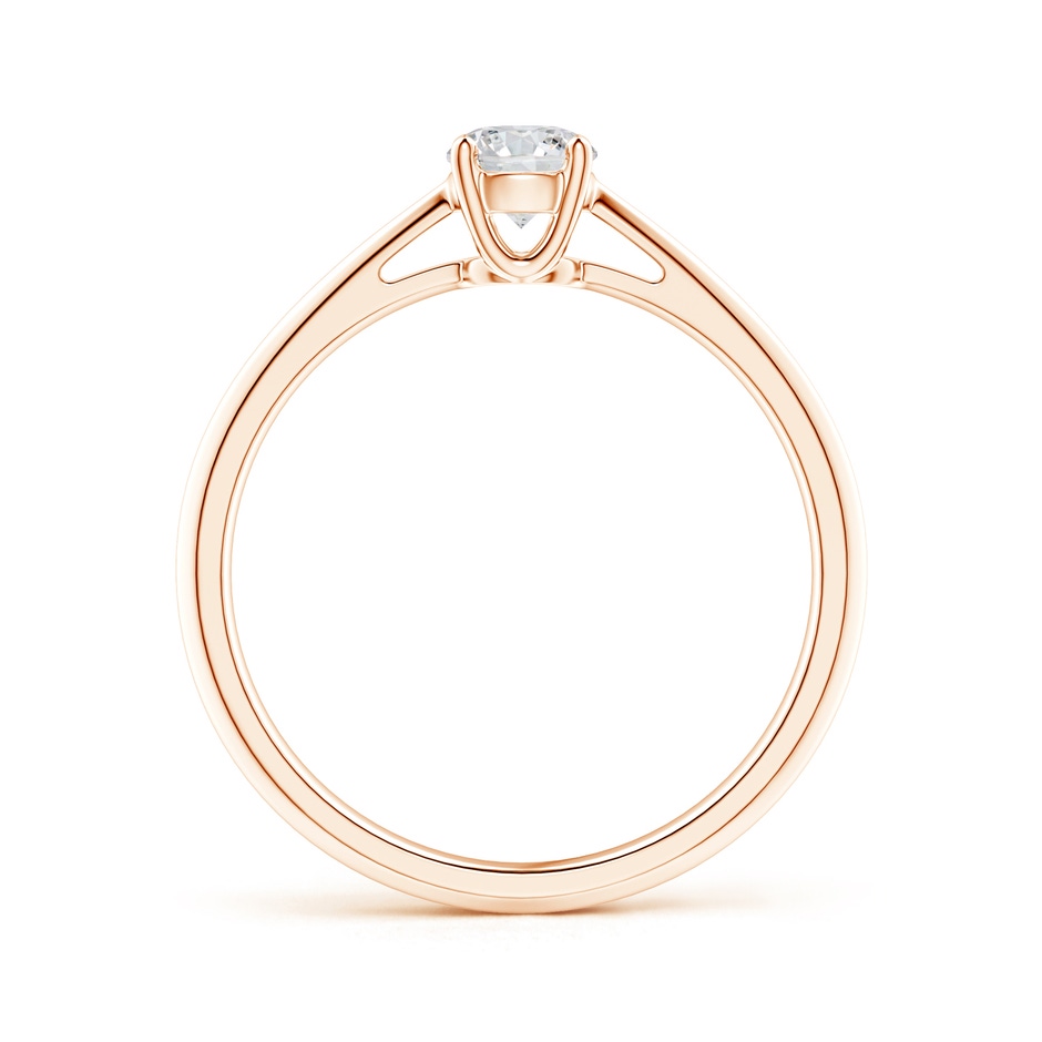 4.4mm HSI2 Knife-Edged Classic Round Diamond Solitaire Ring in Rose Gold side-1