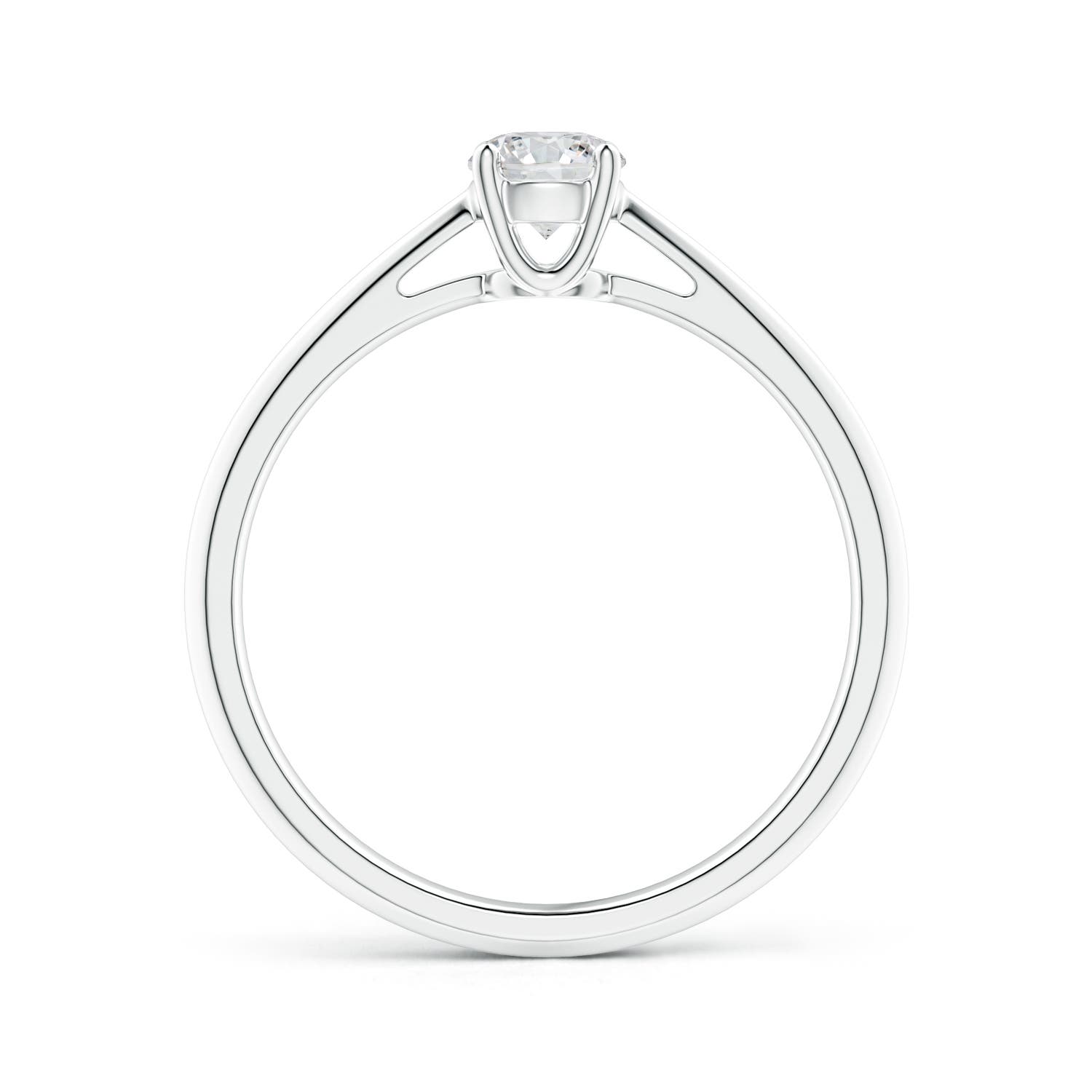 4.4mm HSI2 Knife-Edged Classic Round Diamond Solitaire Ring in White Gold - side 3