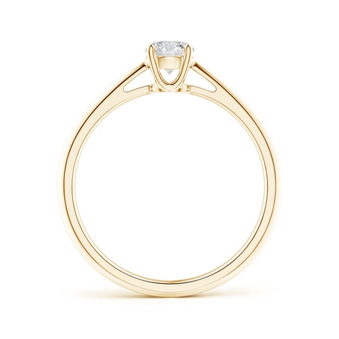 4.4mm HSI2 Knife-Edged Classic Round Diamond Solitaire Ring in Yellow Gold